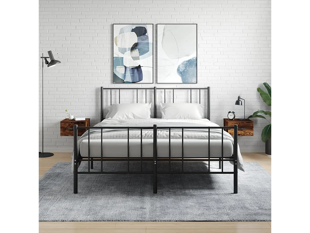 Tables de chevet murales 2 pcs chêne fumé 35x35x20 cm