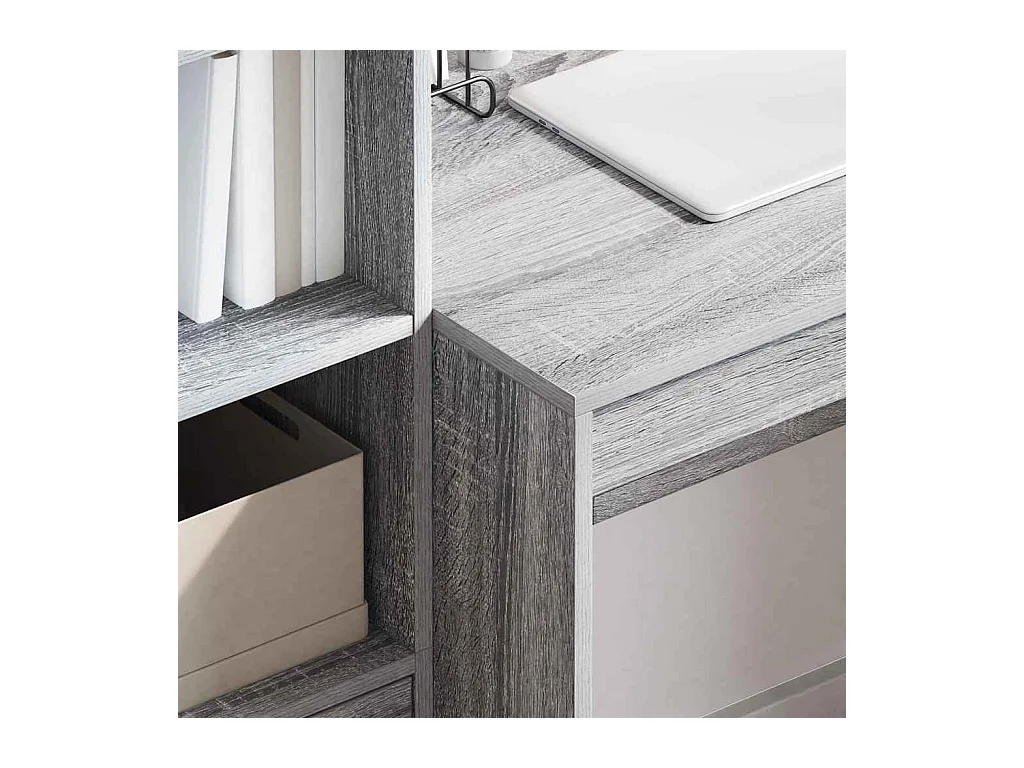 Bureau Sonoma gris 100 x 50 x 76 cm Bois d'ingénierie