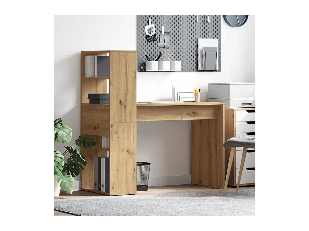 Bureau chêne artisanal 113 x 54 x 120 cm Bois d'ingénierie