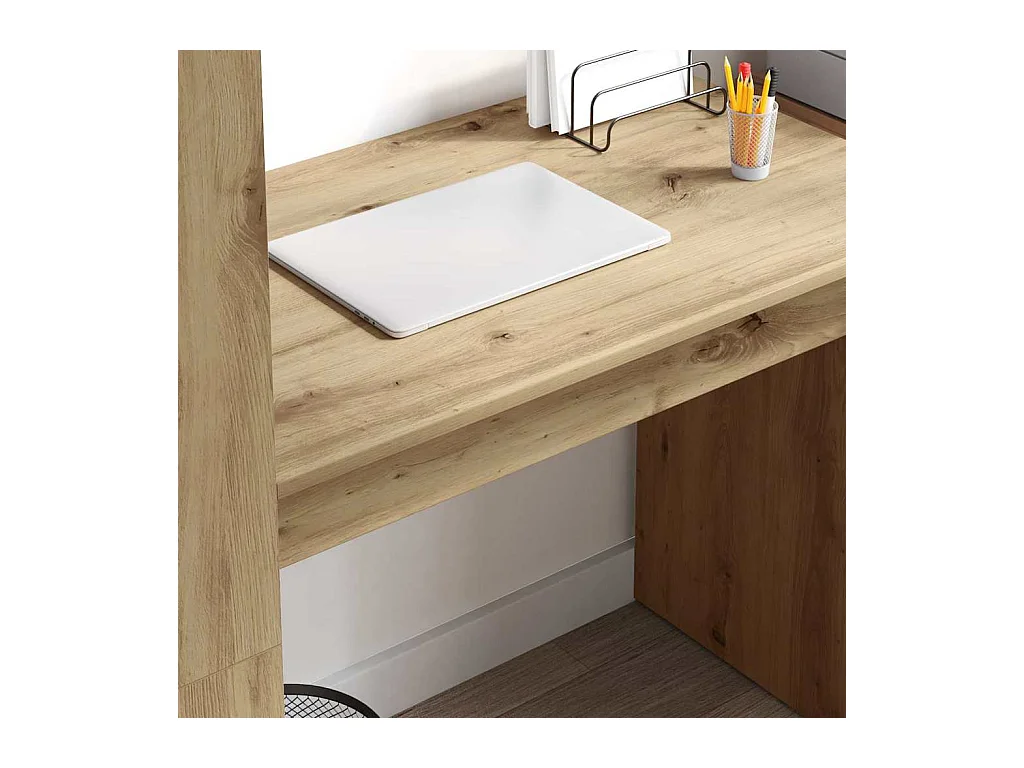 Bureau chêne artisanal 113 x 54 x 120 cm Bois d'ingénierie