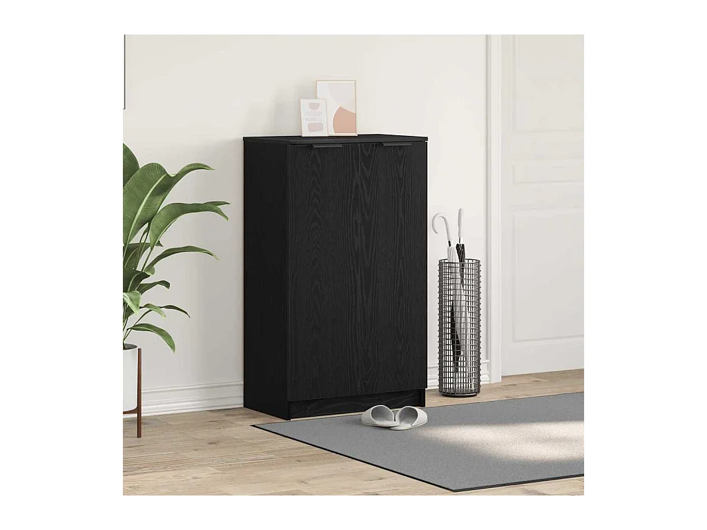 Cabinet à chaussures avec étagère Chêne noir 59 x 35 x 100 cm