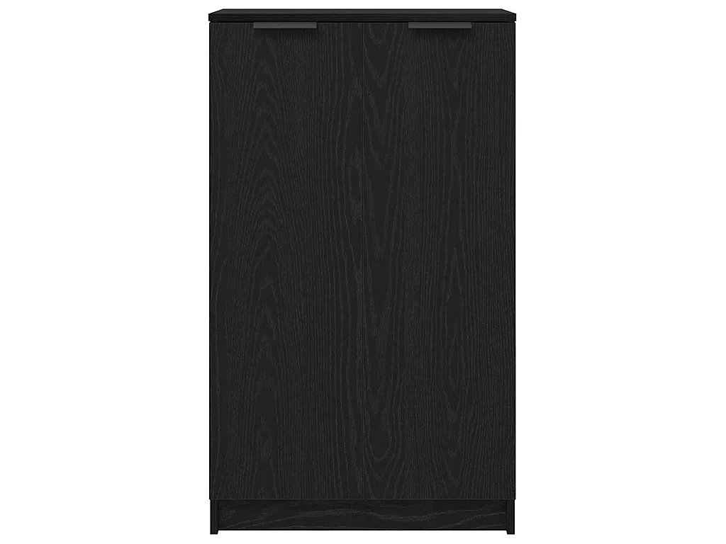 Nowoczesna szafka na buty z czarnego dębu 59x35x100 cm, 6 półek, matowe wykończenie, praktyczne i trwałe przechowywanie