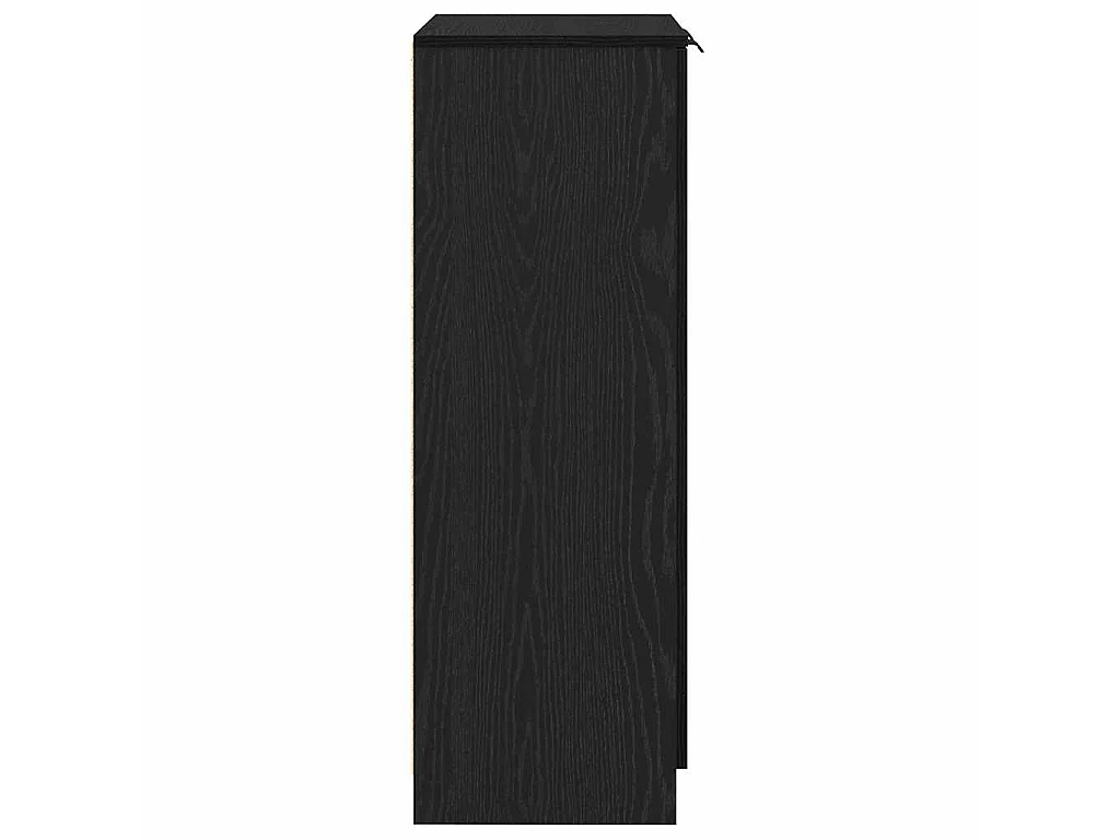 Nowoczesna szafka na buty z czarnego dębu 59x35x100 cm, 6 półek, matowe wykończenie, praktyczne i trwałe przechowywanie