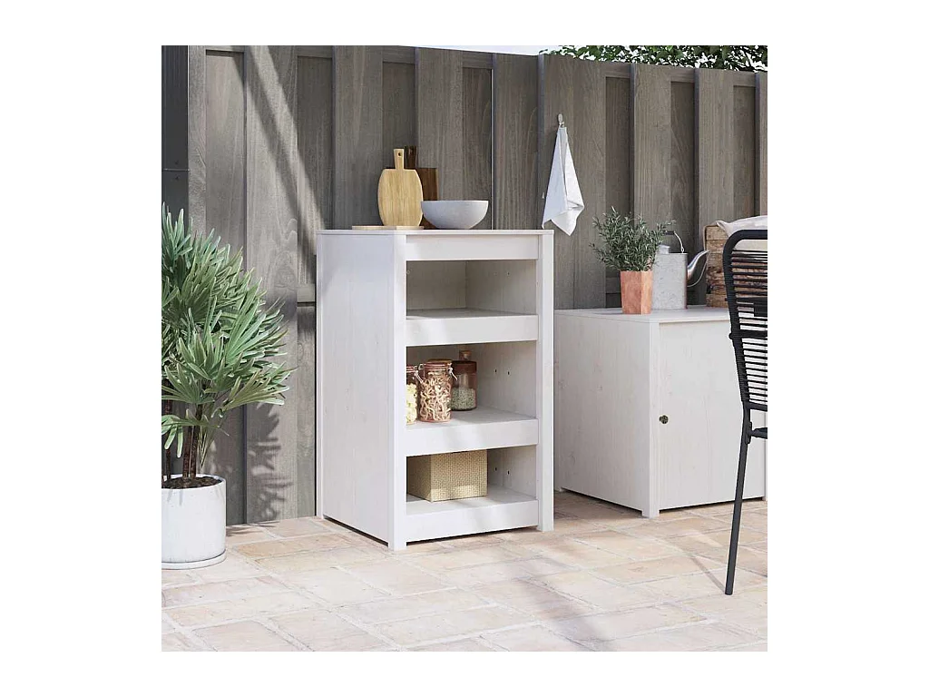 Armoire de cuisine Blanc 55 x 55 x 92 cm Bois de pin massif