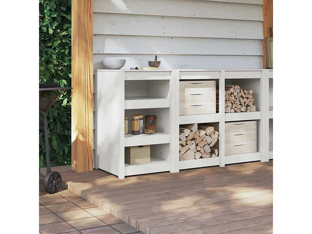 Armoire de cuisine Blanc 55 x 55 x 92 cm Pin massif