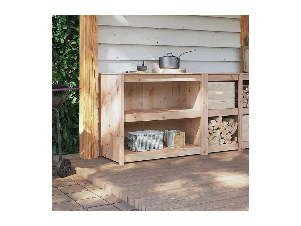 Armoire de cuisine Marron 106 x 55 x 92 cm Bois de pin massif