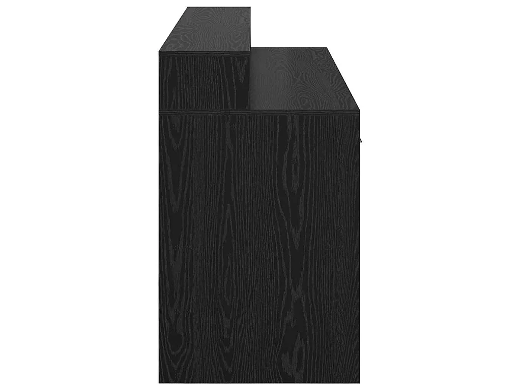 Bureau avec porte Chêne noir 160 x 55 x 91 cm Bois d'ingénierie