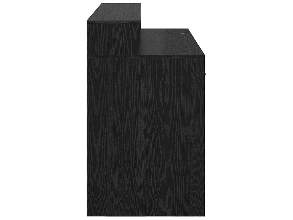Bureau avec porte Chêne noir 120 x 55 x 91 cm Bois d'ingénierie