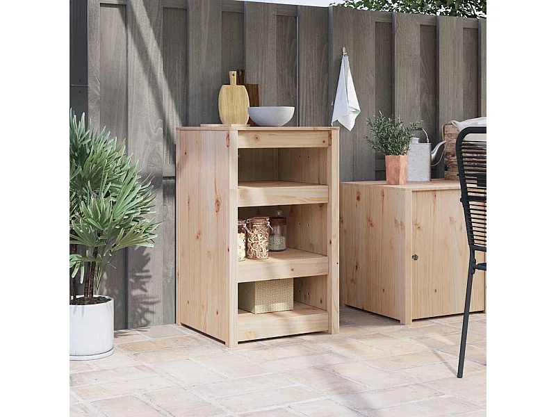 Mobile da cucina Marrone 55 x 55 x 92 cm Legno massello di pino