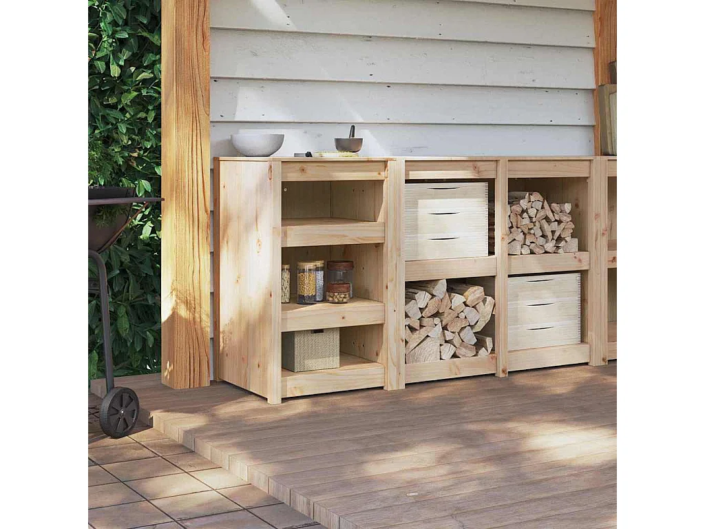 Küchenschrank mit Regal Braun Eichen-Optik 55 x 55 x 92 cm