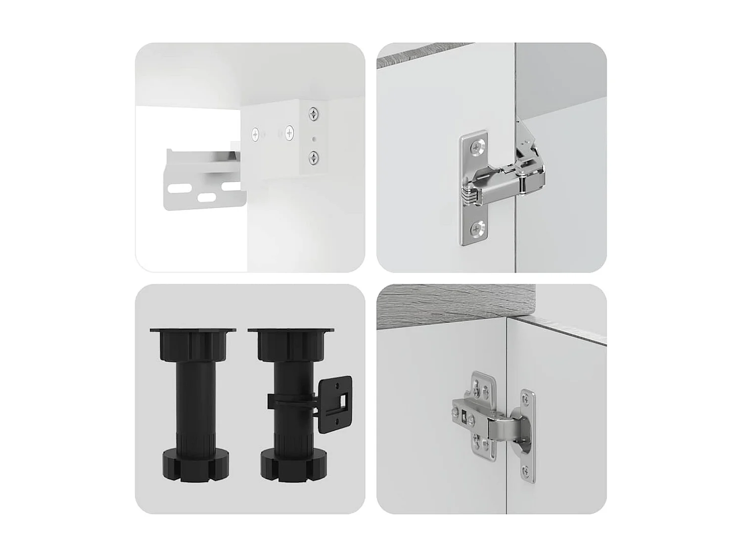 11 peças armário de cozinha conjunto Kalmar cinza sonoma