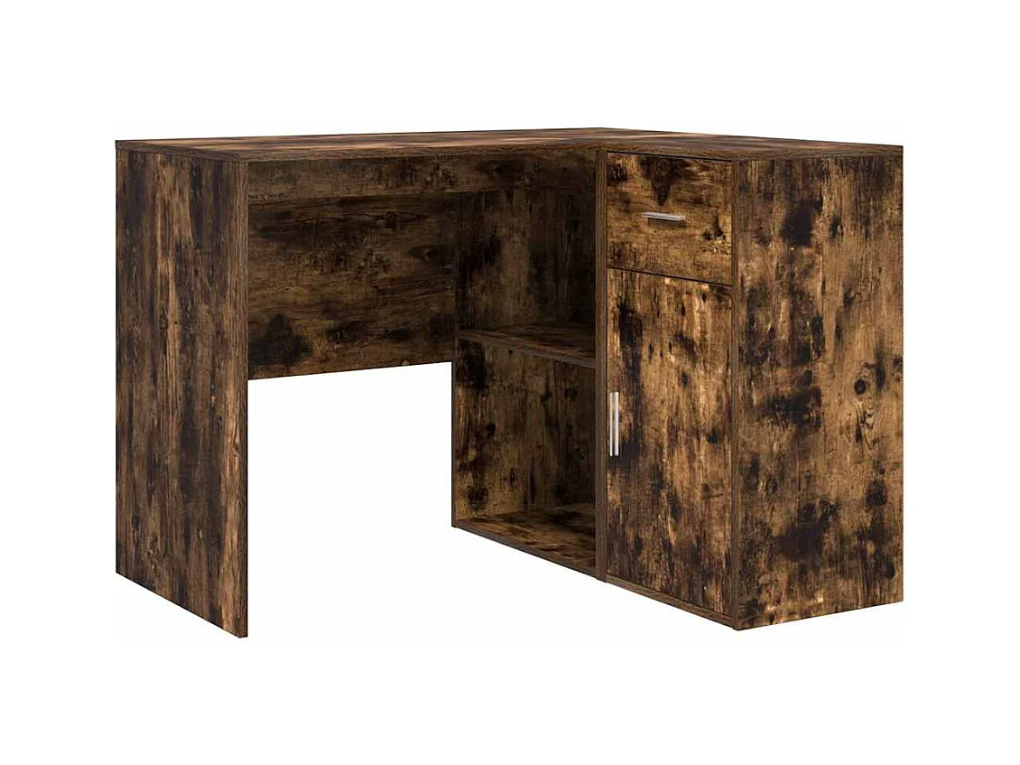 Bureau d'angle Chêne fumé 102 x 50 x 75 cm Bois d'ingénierie