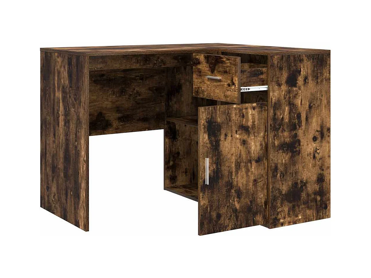 Bureau d'angle Chêne fumé 102 x 50 x 75 cm Bois d'ingénierie