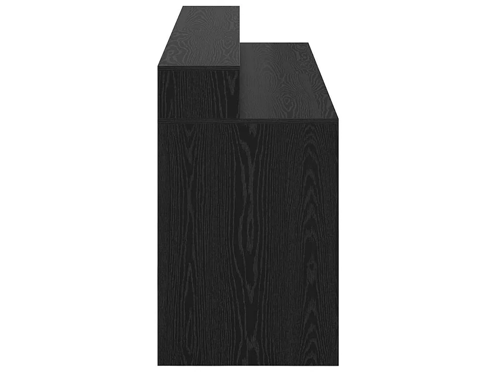Bureau avec porte Chêne noir 200 x 55 x 91 cm Bois d'ingénierie