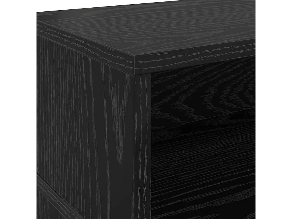 Bureau avec porte Chêne noir 200 x 55 x 91 cm Bois d'ingénierie