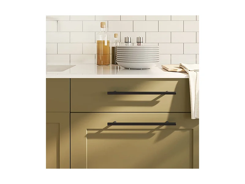 Handvatten 5 st 224 mm roestvrij staal zwart