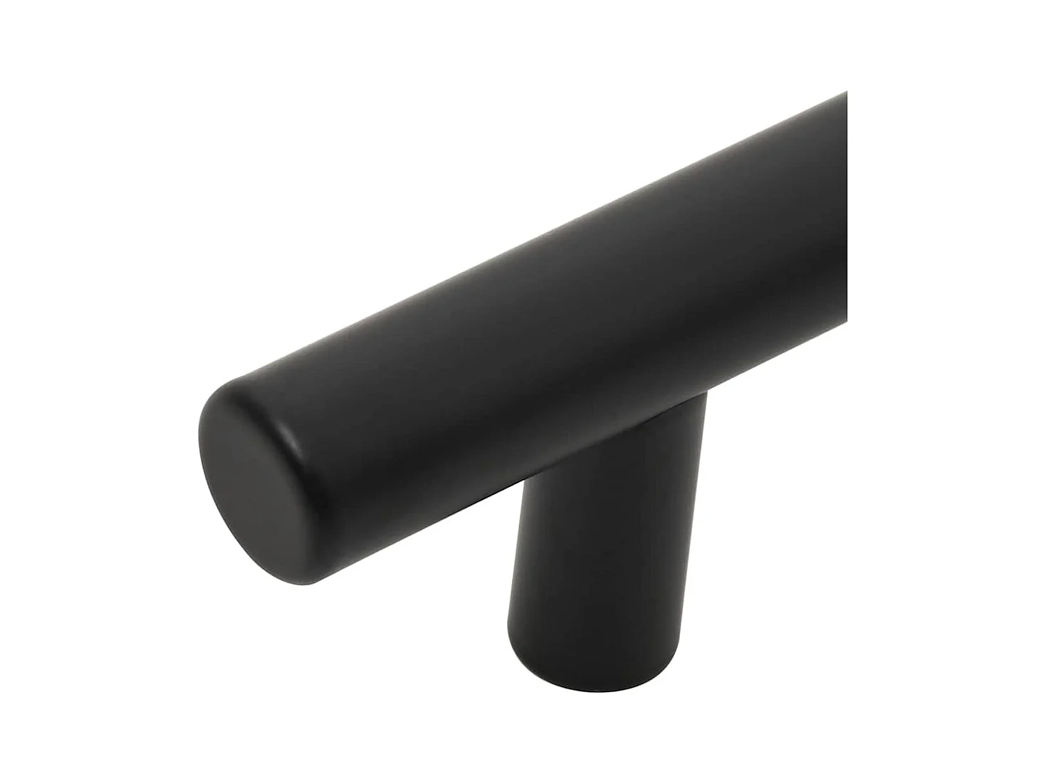 Poignées d'armoire 5 pcs noir 224 mm acier inoxydable