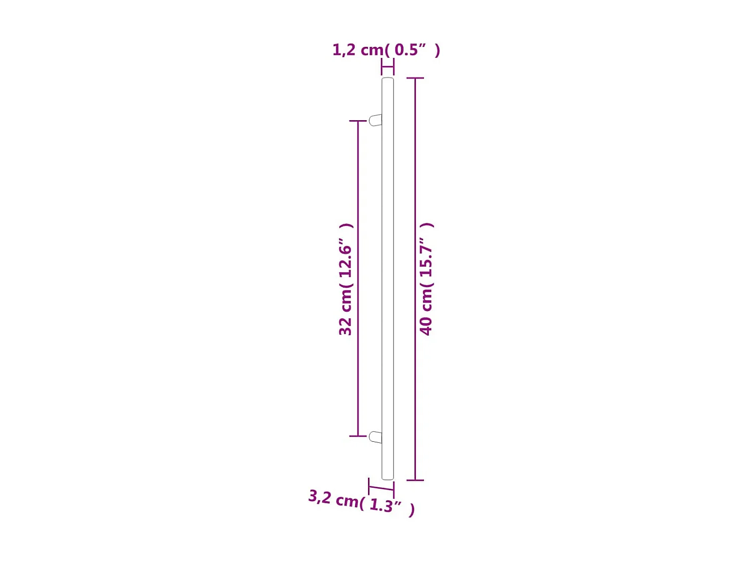 Poignées d'armoire 20 pcs noir 320 mm acier inoxydable