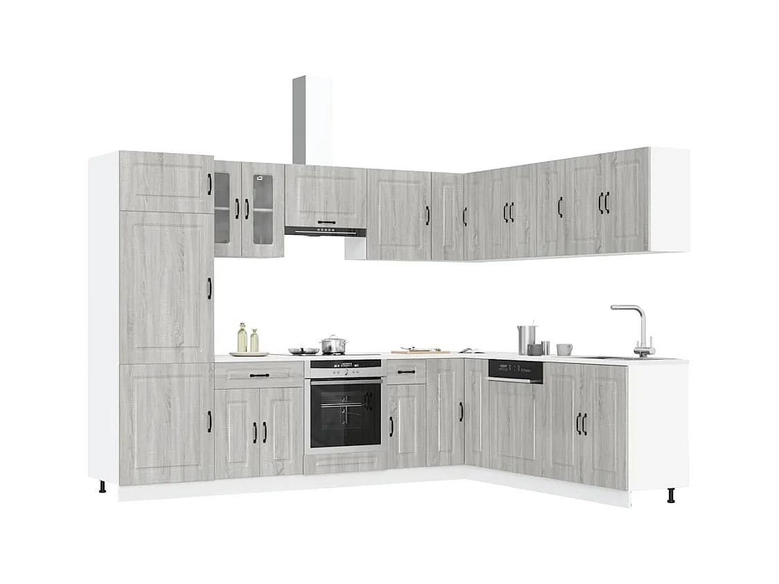 Ensemble d'armoires de cuisine 14 pcs Kalmar bois d'ingénierie