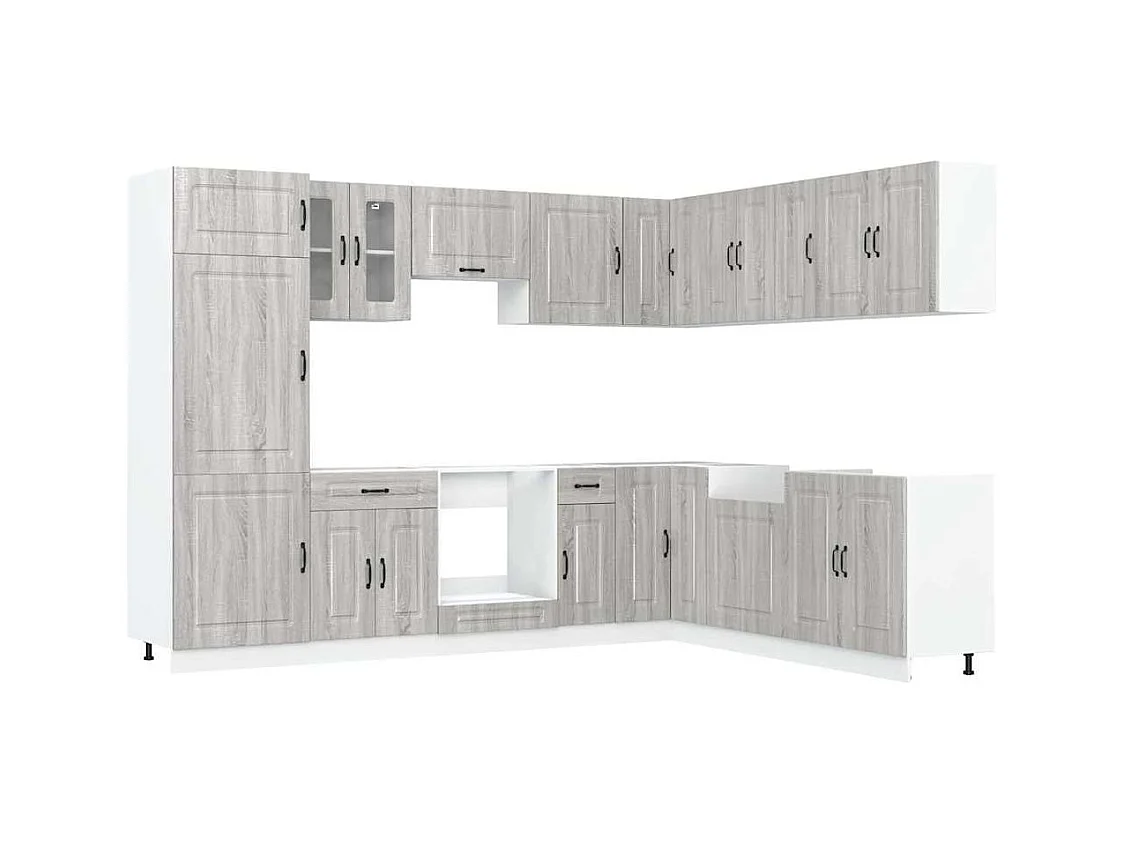 Ensemble d'armoires de cuisine 14 pcs Kalmar bois d'ingénierie