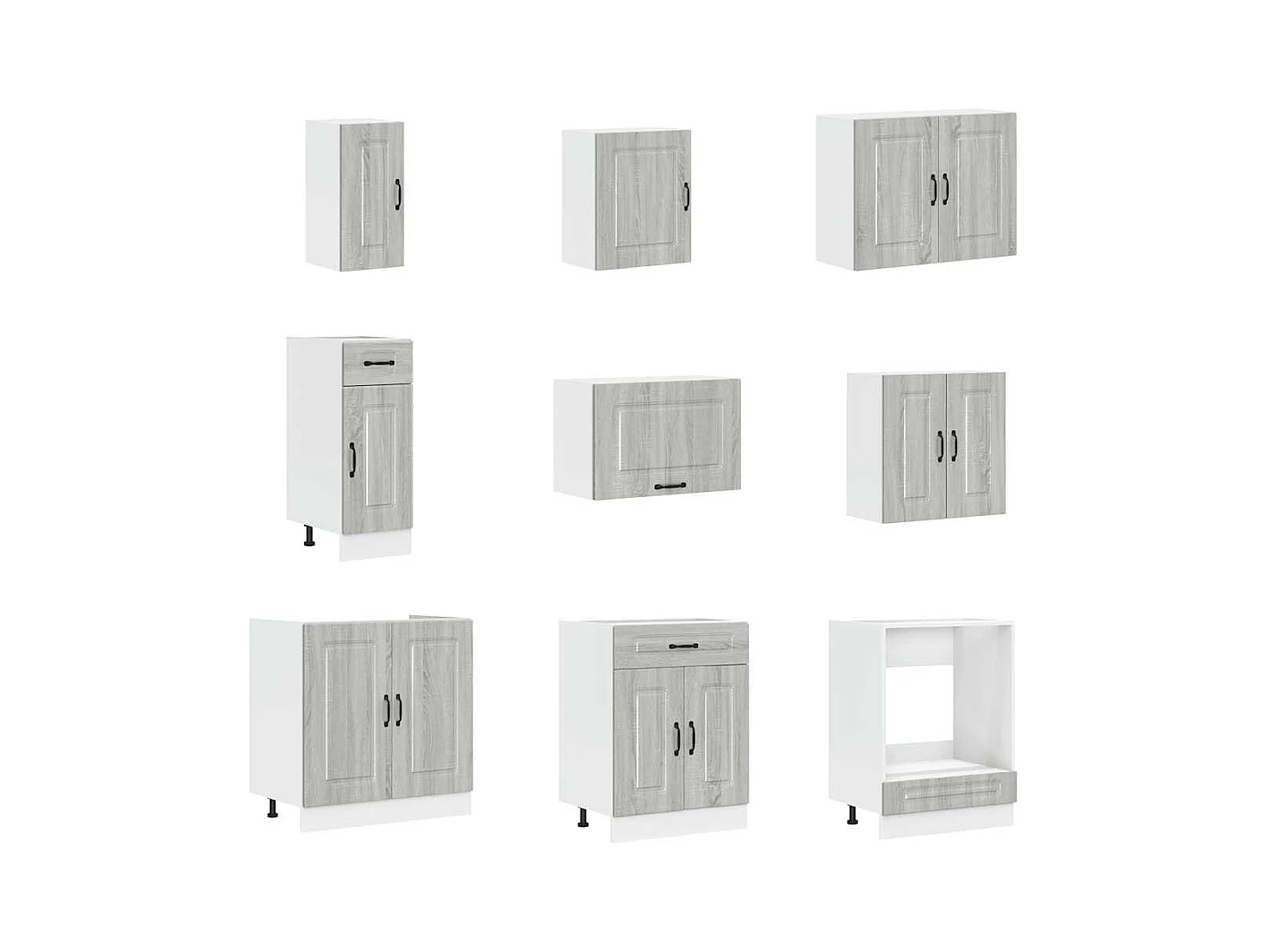 Ensemble d'armoires de cuisine 14 pcs Kalmar bois d'ingénierie