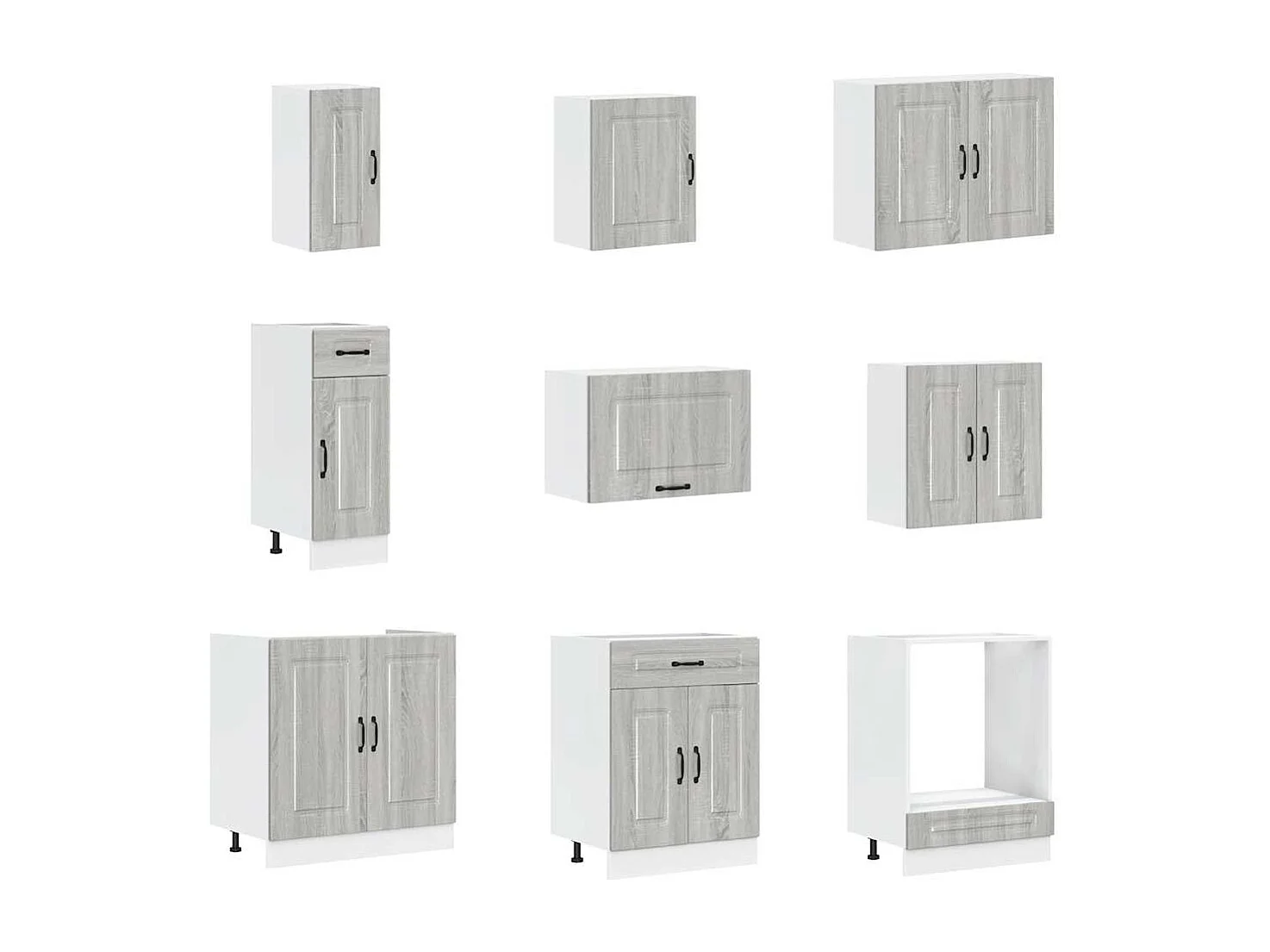 Ensemble d'armoires de cuisine 14 pcs Kalmar bois d'ingénierie