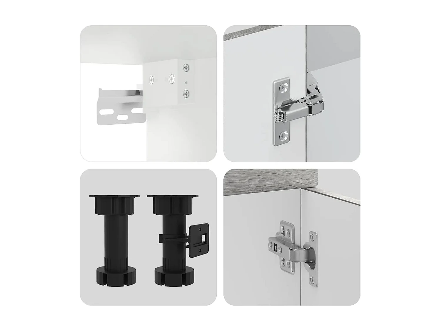 14 peças armário de cozinha conjunto Kalmar cinza sonoma