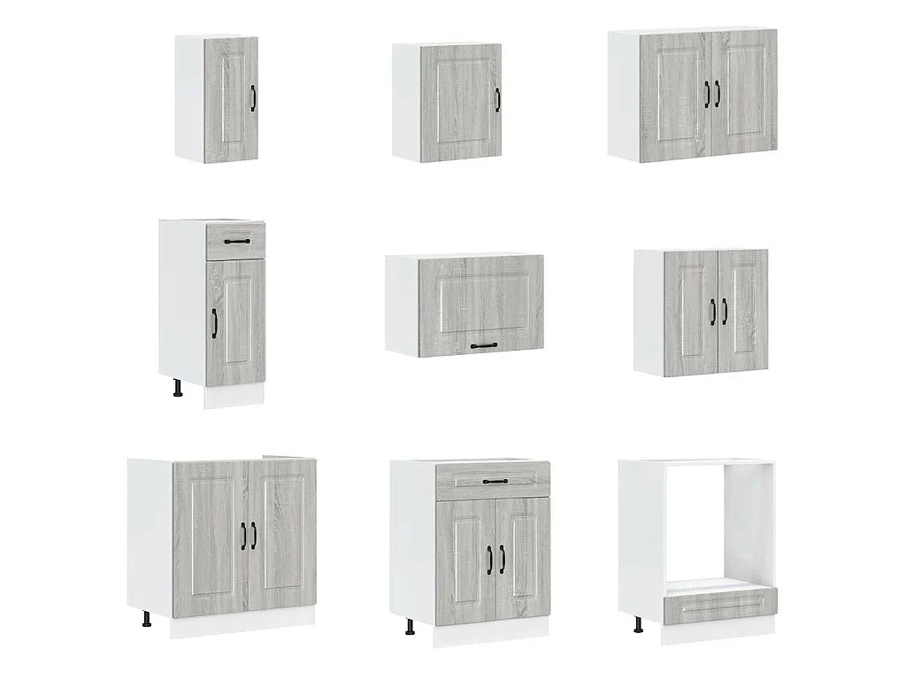 Ensemble d'armoires de cuisine 14 pcs Kalmar bois d'ingénierie