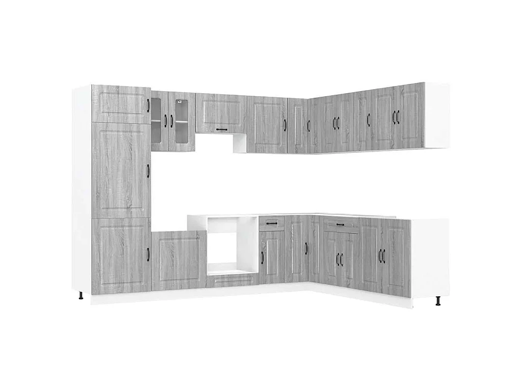 Ensemble d'armoires de cuisine 14 pcs Kalmar bois d'ingénierie