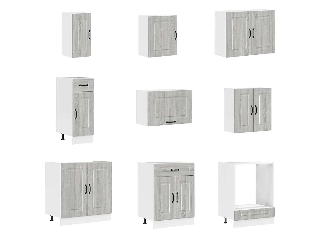 Ensemble d'armoires de cuisine 14 pcs Kalmar bois d'ingénierie