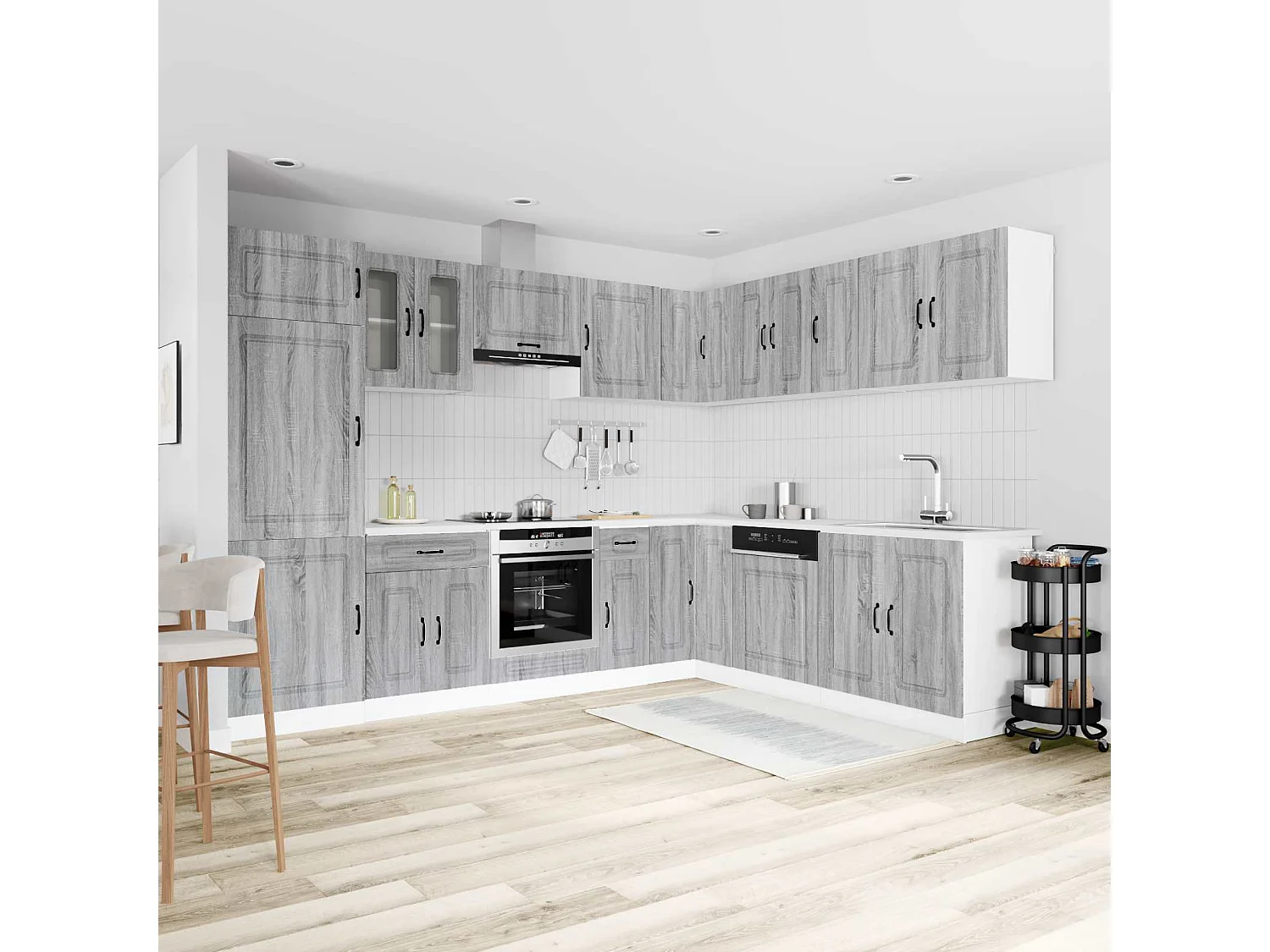 Ensemble d'armoires de cuisine 14 pcs Kalmar bois d'ingénierie