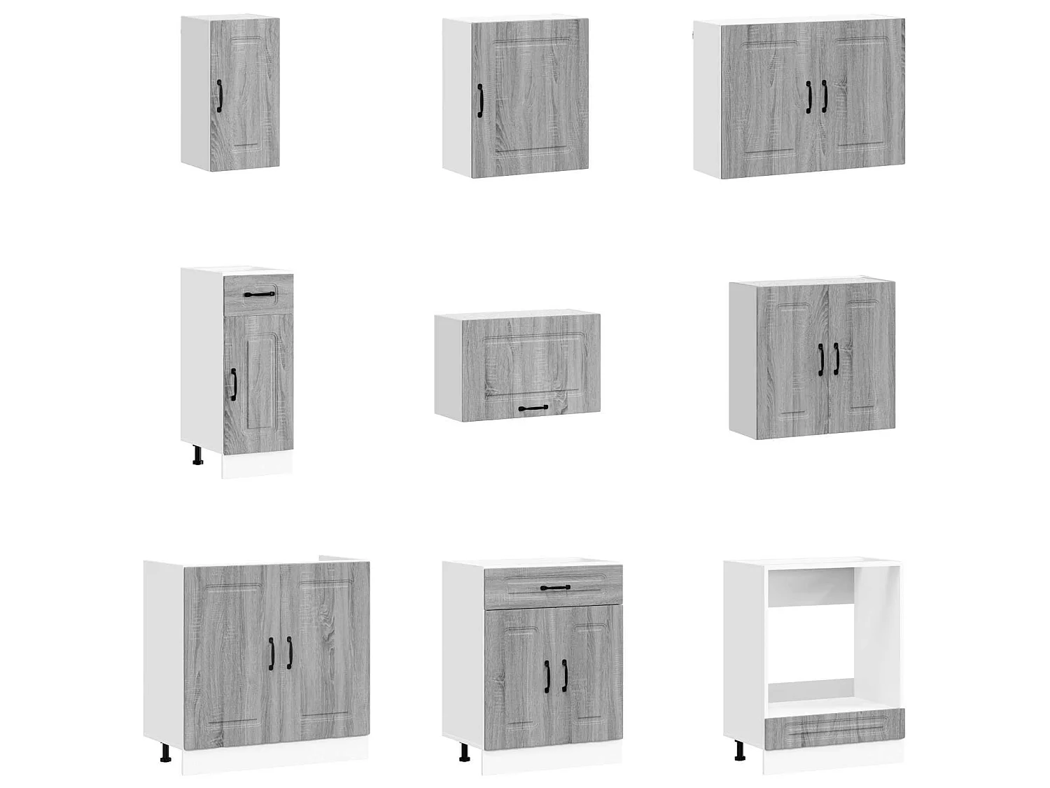 Ensemble d'armoires de cuisine 14 pcs Kalmar bois d'ingénierie