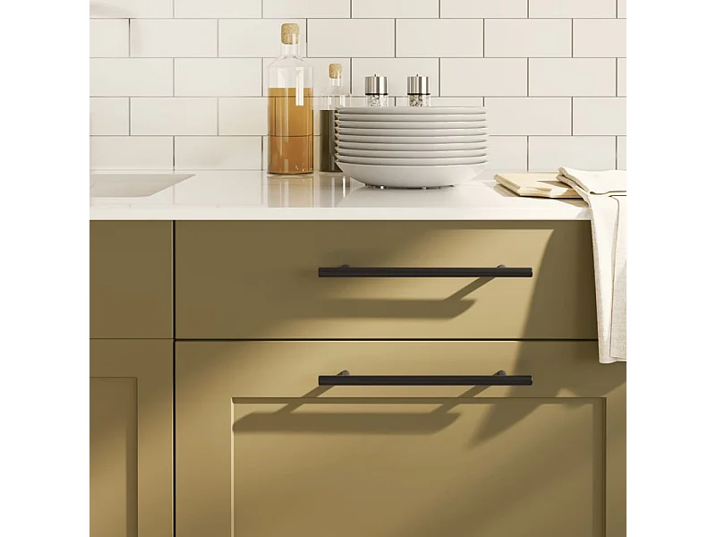 Handvatten 10 st 192 mm roestvrij staal zwart