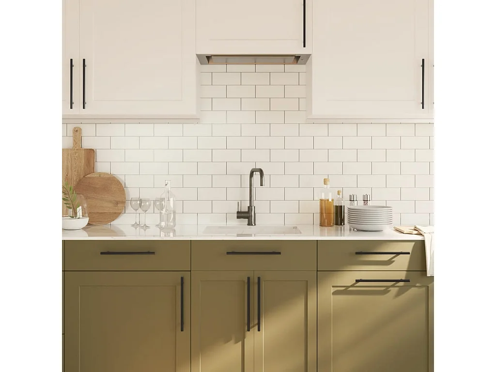 Poignées d'armoire 10 pcs noir 192 mm acier inoxydable