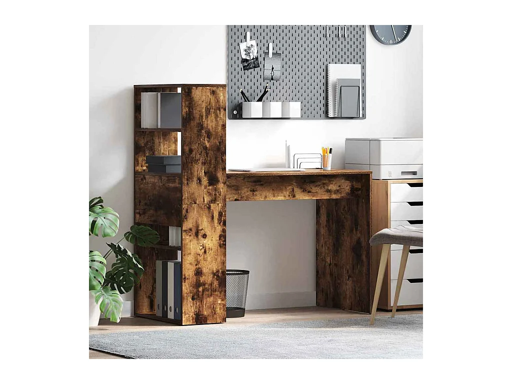 Bureau Chêne fumé 113 x 54 x 120 cm Bois d'ingénierie