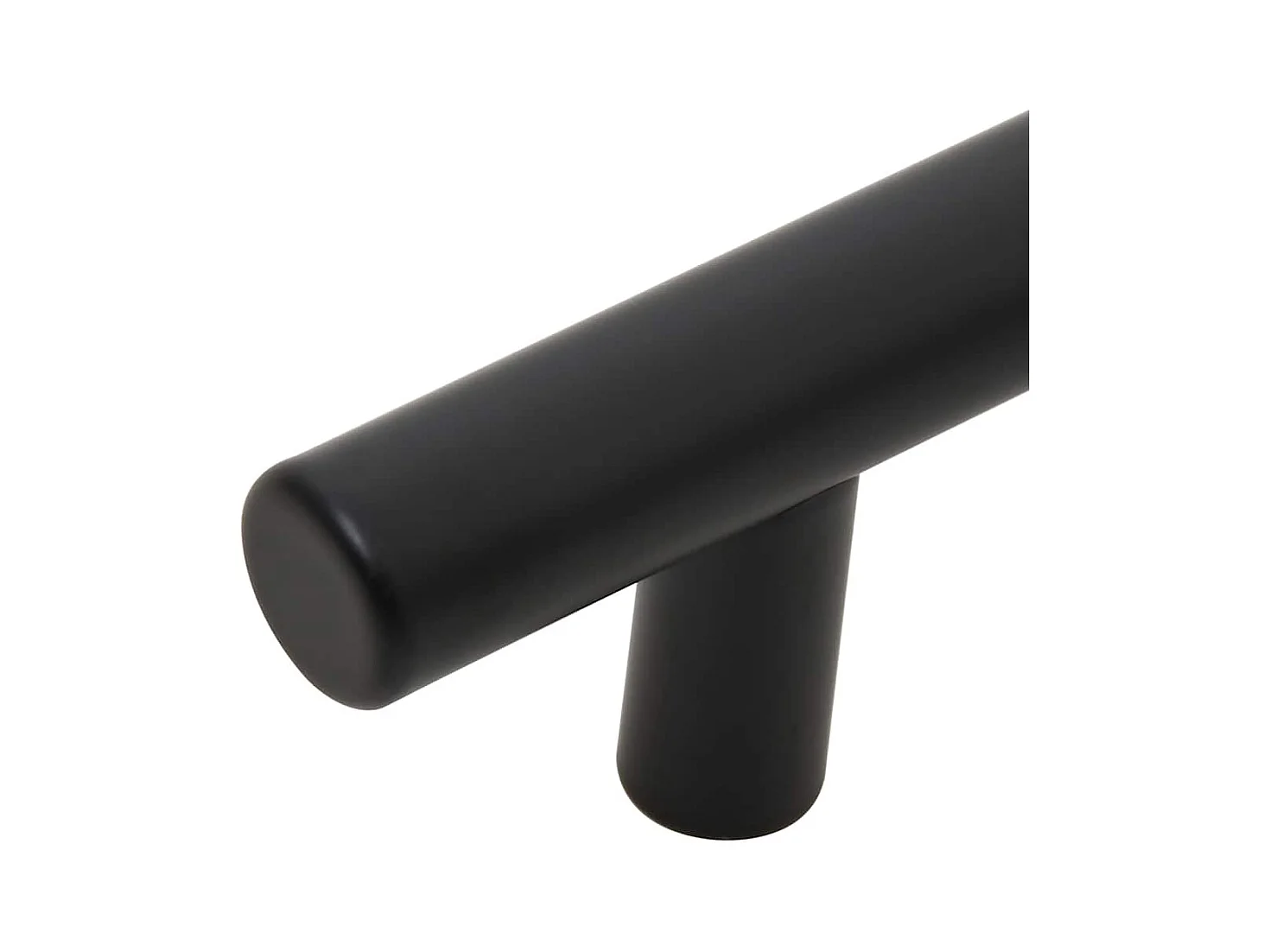 Poignées d'armoire 5 pcs noir 320 mm acier inoxydable