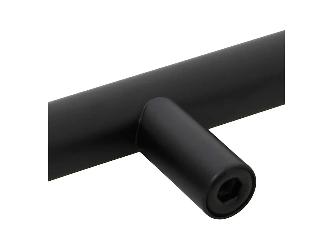 Poignées d'armoire 5 pcs noir 320 mm acier inoxydable