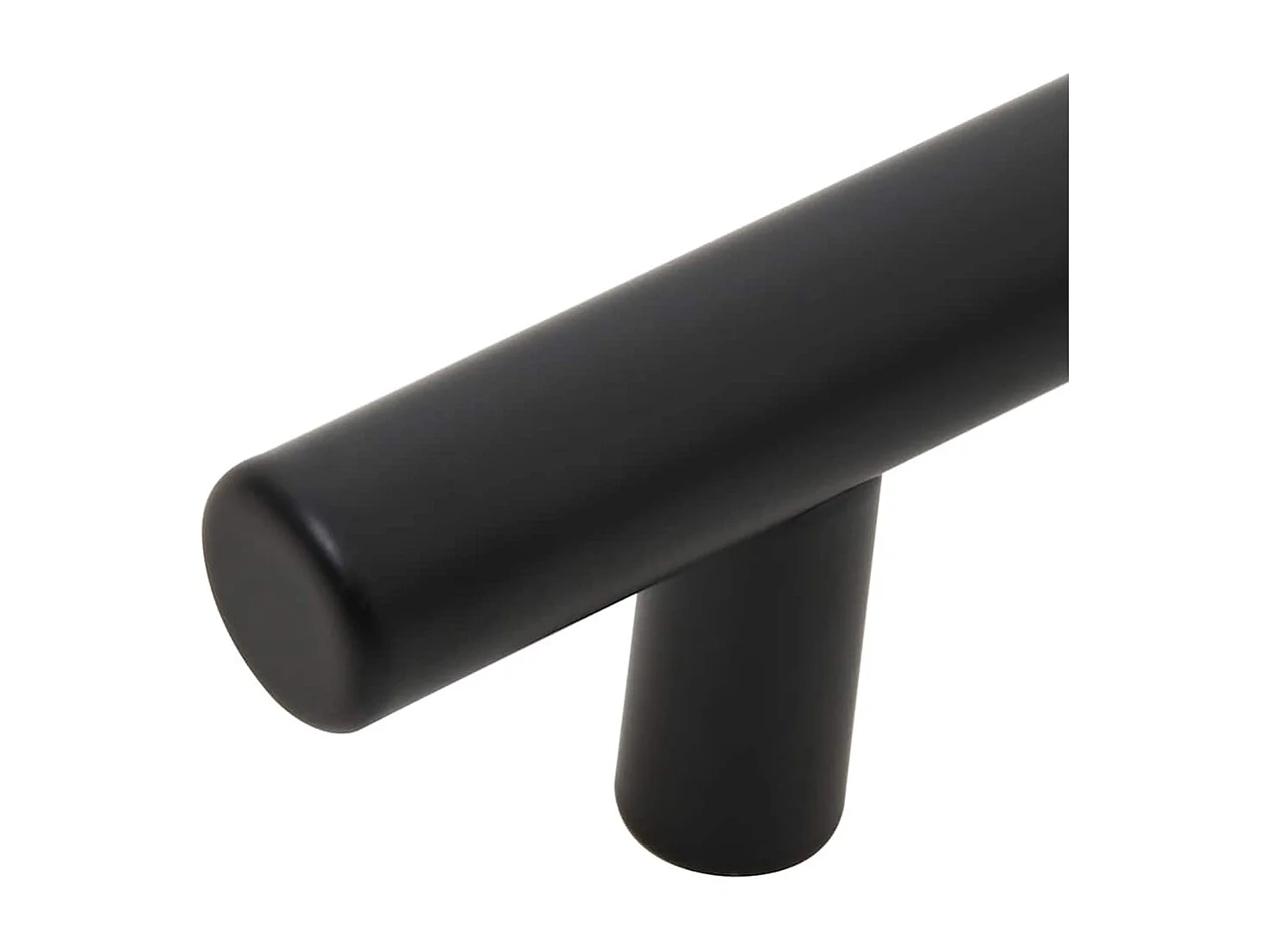 Poignées d'armoire 5 pcs noir 320 mm acier inoxydable