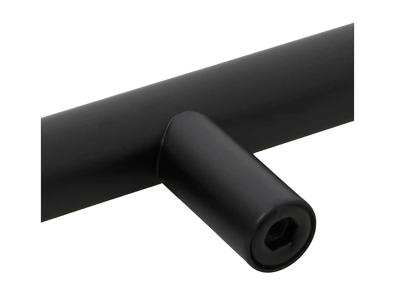 Poignées d'armoire 5 pcs noir 320 mm acier inoxydable