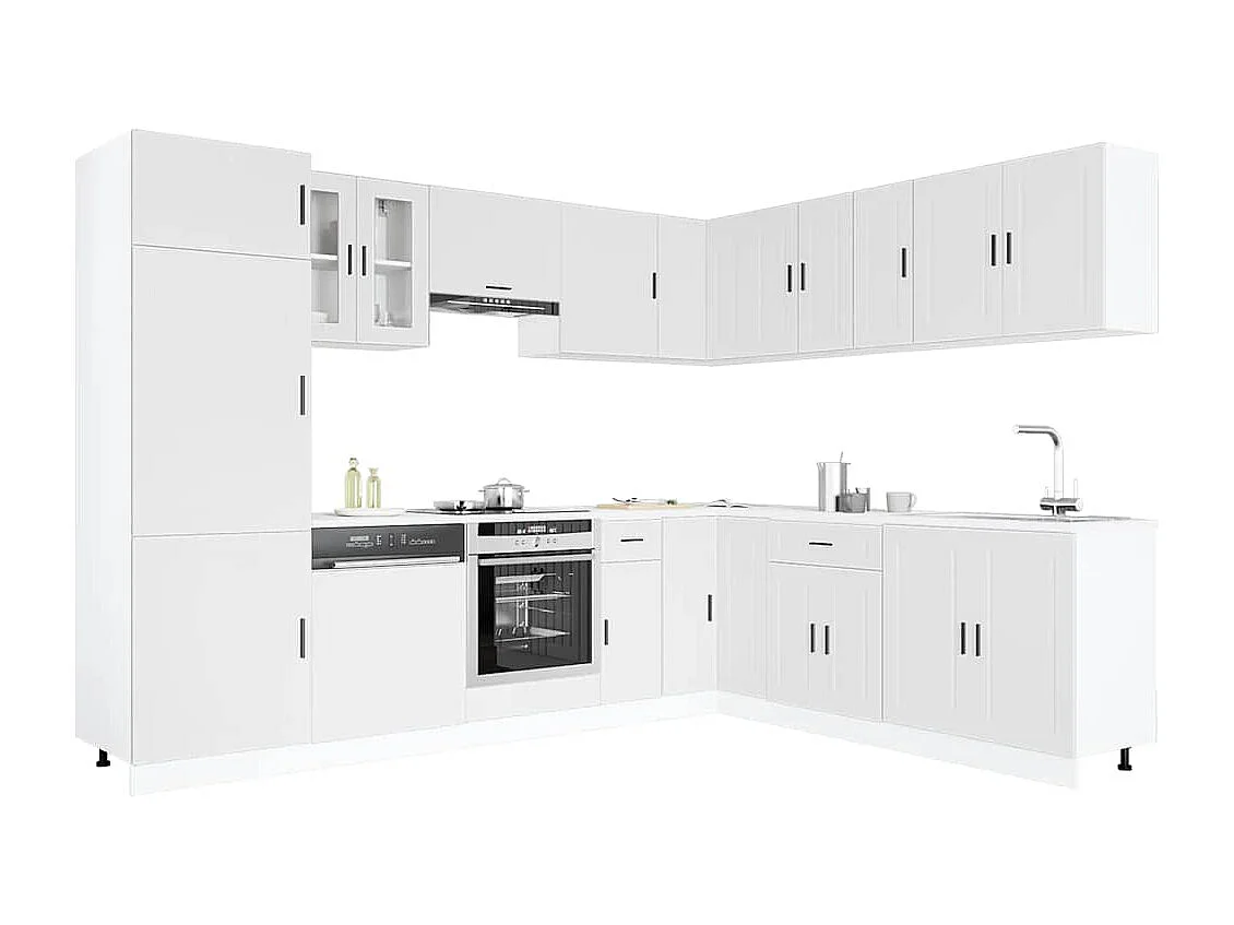 14 peças armário de cozinha conjunto Porto branca