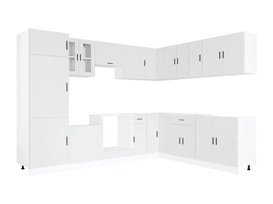 14 peças armário de cozinha conjunto Porto branca