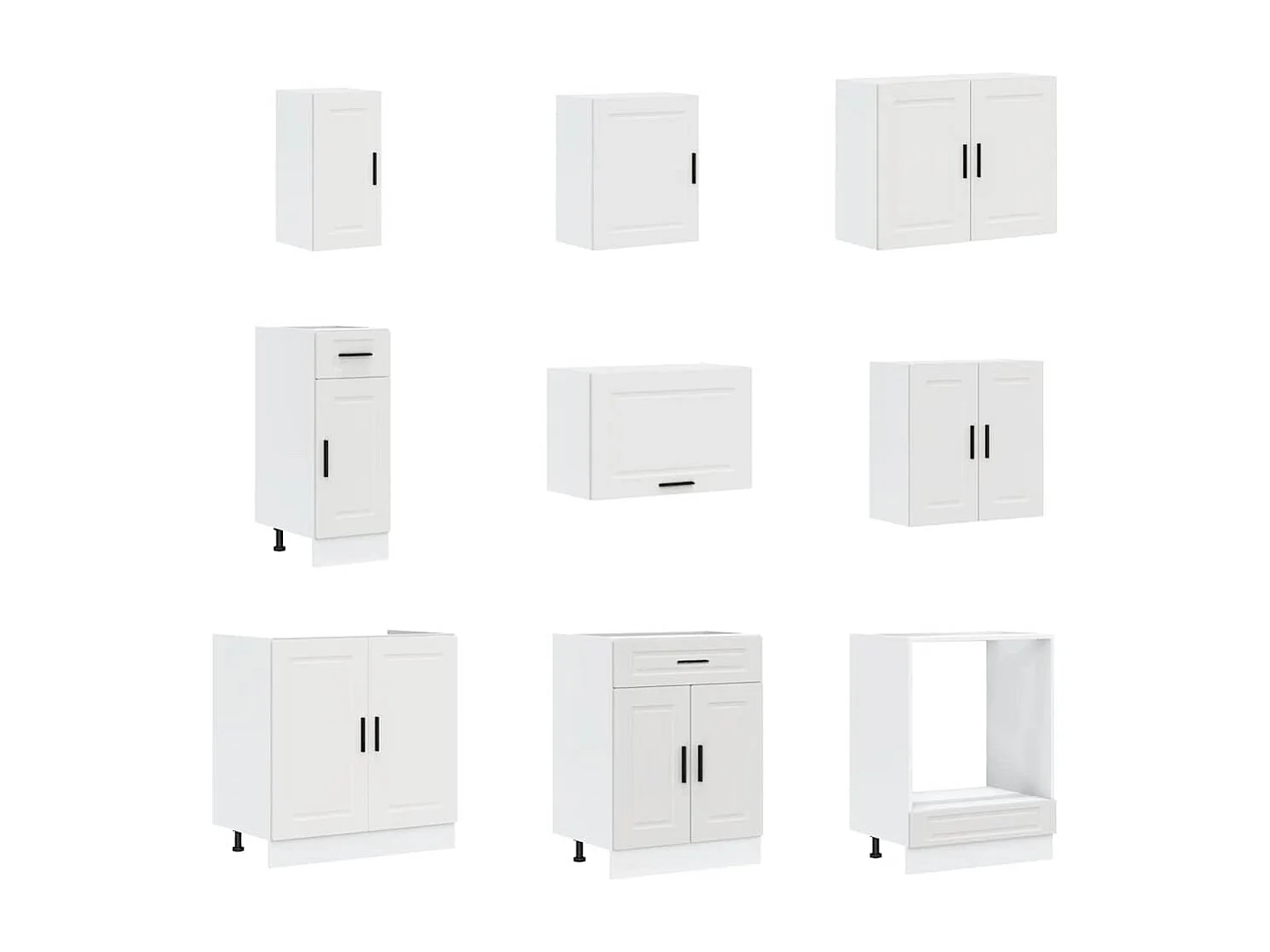 14 peças armário de cozinha conjunto Porto branca