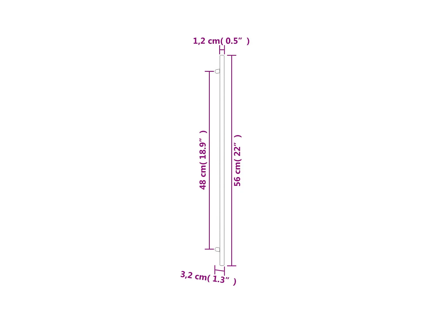 Poignées d'armoire 20 pcs doré 480 mm acier inoxydable