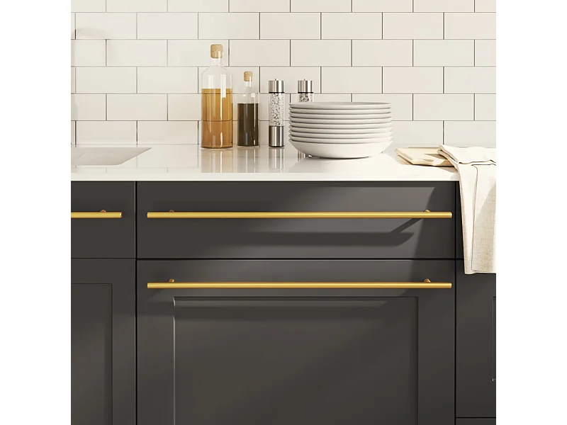 Poignées d'armoire 20 pcs doré 480 mm acier inoxydable