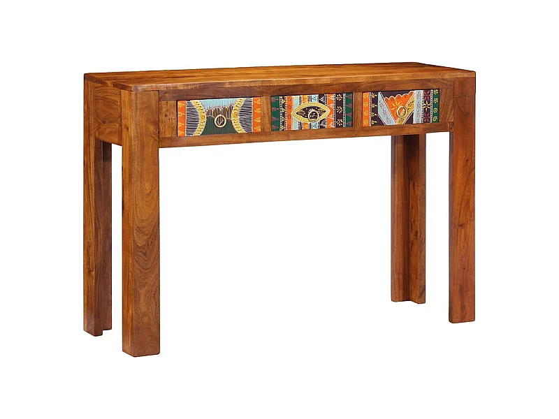 Tavolo Consolle 110x35x75 cm in Legno Massello di Acacia