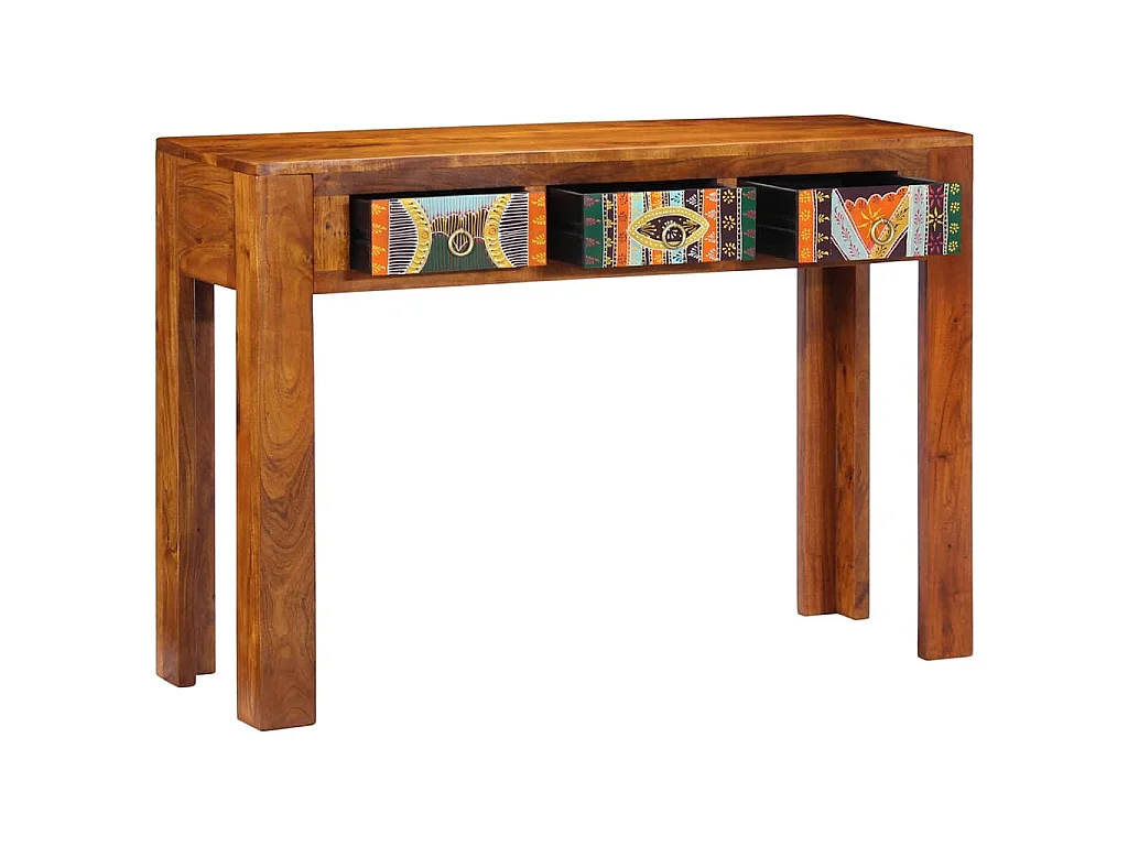 Table console 110x35x75 cm bois massif d'acacia