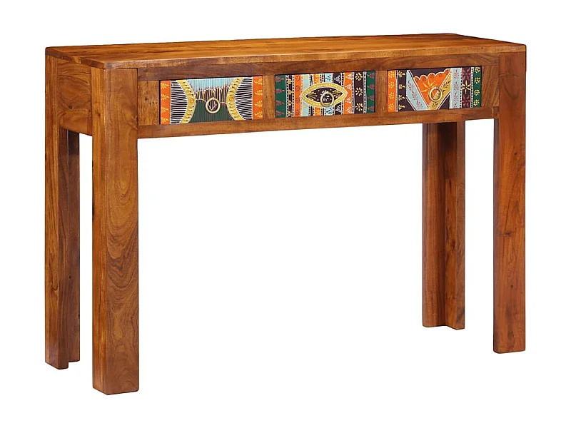 Mesa consola madera maciza de acacia 110x35x75 cm