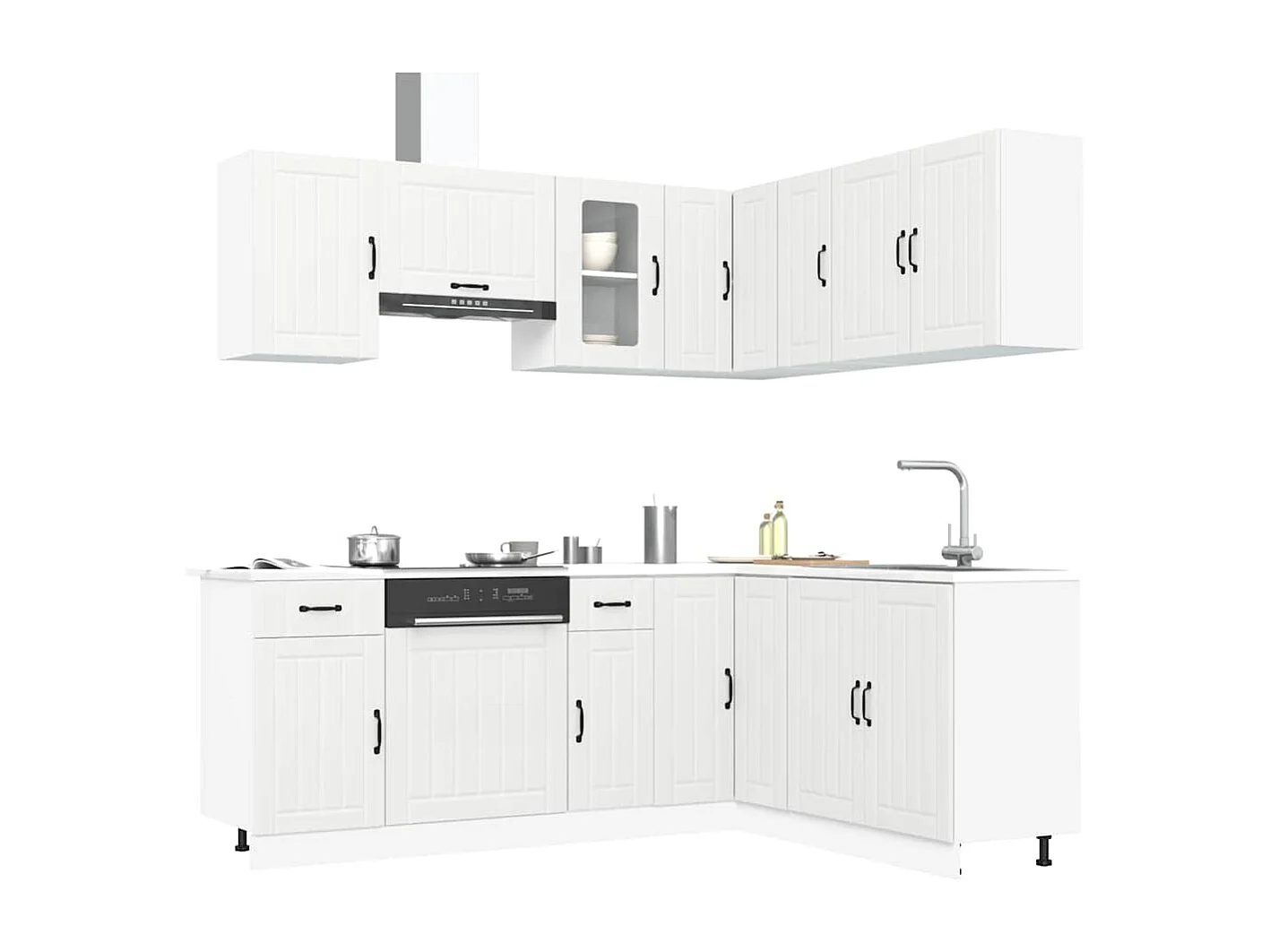 11 peças armário de cozinha conjunto Kalmar branca