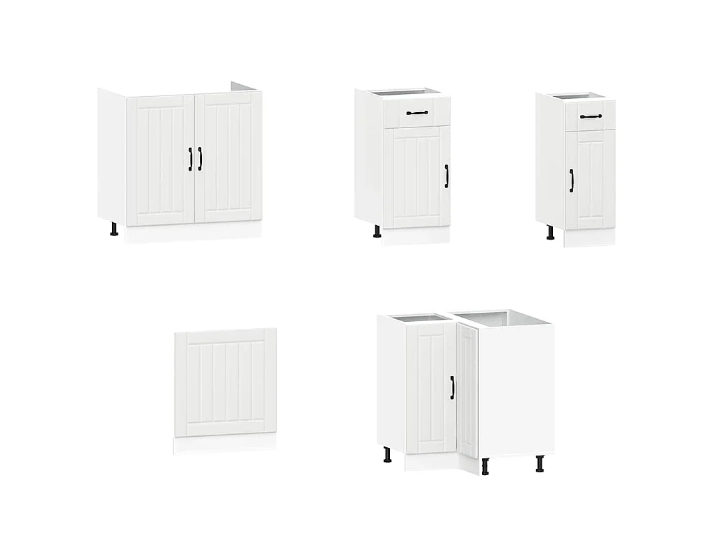 Set Mobili da Cucina 11 pz Kalmar Bianchi Legno Multistrato