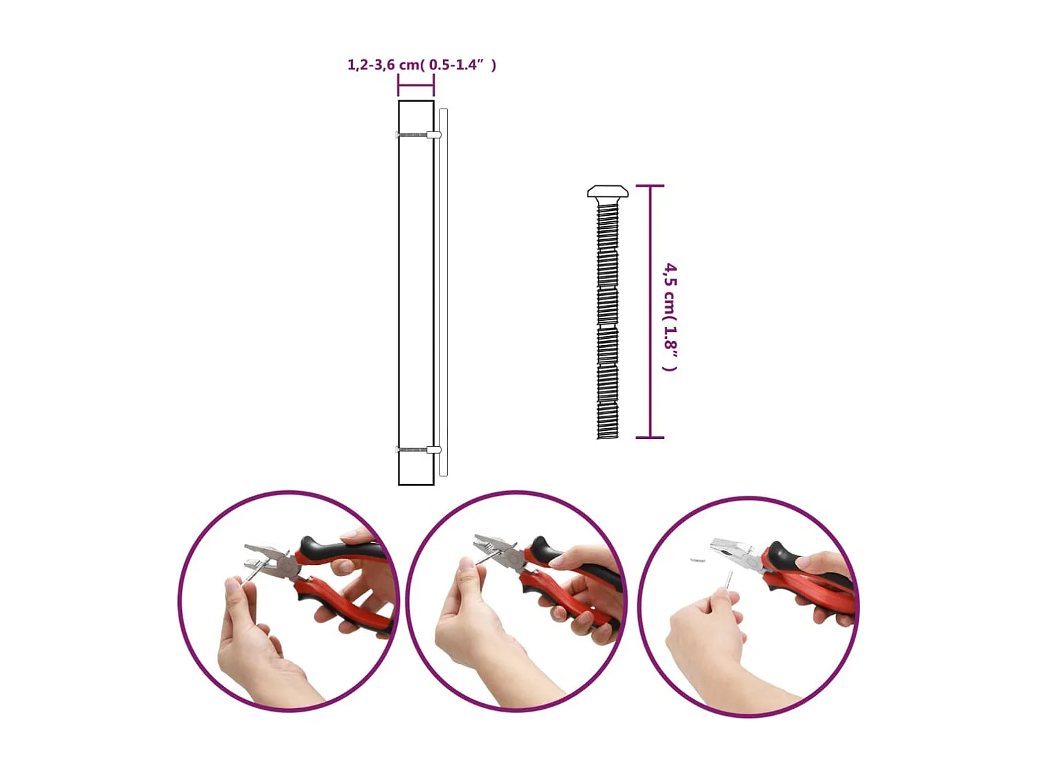 Poignées d'armoire 10 pcs noir 480 mm acier inoxydable